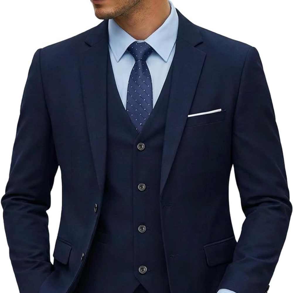 Men’s Slim Fit 2 Button 3 piece Suit Set
